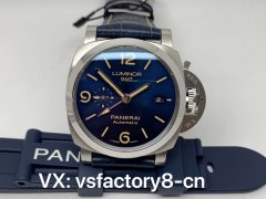 VS廠復(fù)刻表沛納海1033藍(lán)面GMT兩地時針細(xì)節(jié)做工會一眼嗎？